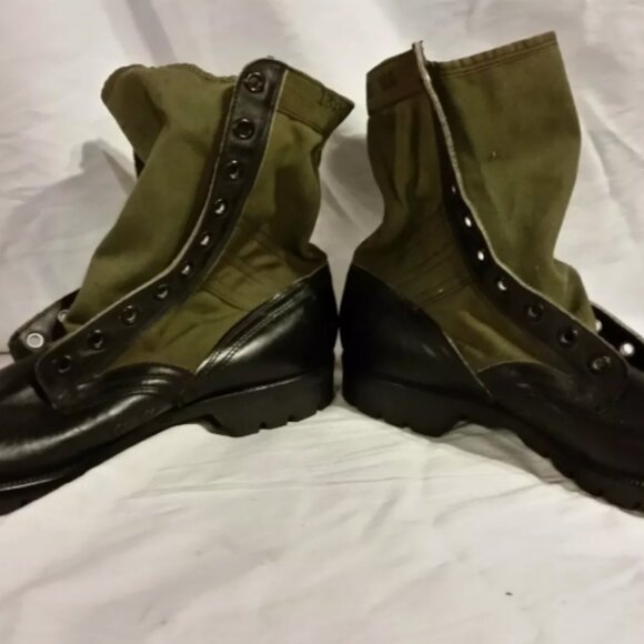 1960S sz13XN BATA VIETNAM SPIKE PROTECTIVE GREEN JUNGLE BOOTS JUNE 1966 SI 525 main image 9